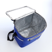 Термосумка на молнии, 3 наружных кармана, 16 л, цвет синий Термосумка на молнии, 3 наружных кармана, 16 л, цвет синий