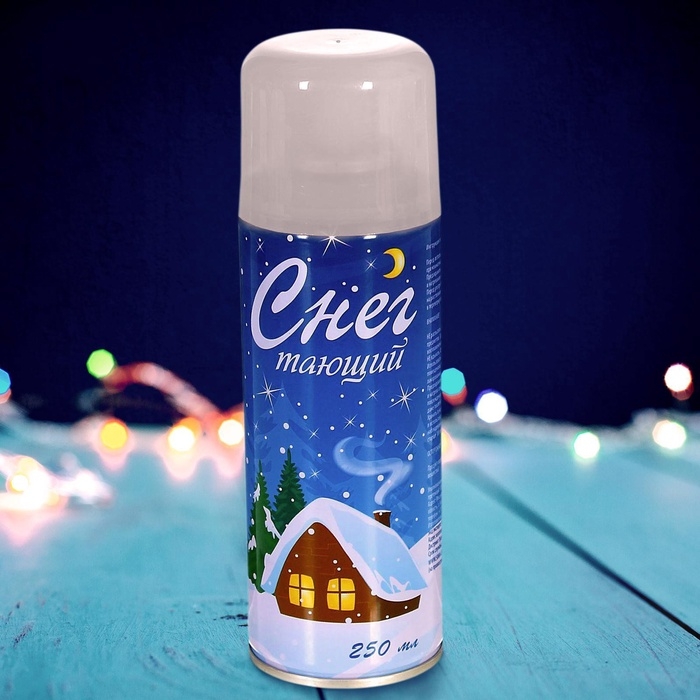 Новый год! Искусственный снег спрей, цвет белый, 250 мл, тающий Новый год! Искусственный снег спрей, цвет белый, 250 мл, тающий