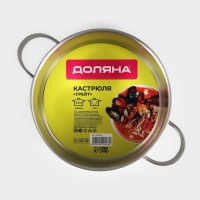 Кастрюля из нержавеющей стали «Грейт», 3,6 л, капсульное дно, индукция Кастрюля из нержавеющей стали «Грейт», 3,6 л, капсульное дно, индукция