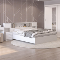 Спальный гарнитур Бася (Комплект 7 предметов), Белый