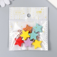 Набор бусин для творчества дерево "Звезда в клеточку" набор 10 шт 2х2х0,5 см