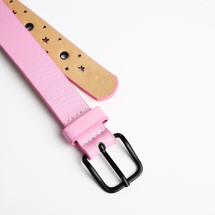 Ремень детский, ширина 2.2 см, люверсы, пряжка металл, цвет розовый Ремень детский, ширина 2.2 см, люверсы, пряжка металл, цвет розовый