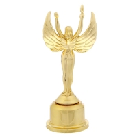 Наградная фигура &laquo;Ника&raquo;, подставка пластик золото, 18 х 8 х 6,5 см.