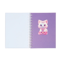 Записная книжка подарочная на гребне 80л,линия, цветной блок,обложка ПВХ 3D Кошка(17,6х13,5см) 105 Записная книжка подарочная на гребне 80л,линия, цветной блок,обложка ПВХ 3D Кошка(17,6х13,5см) 105
