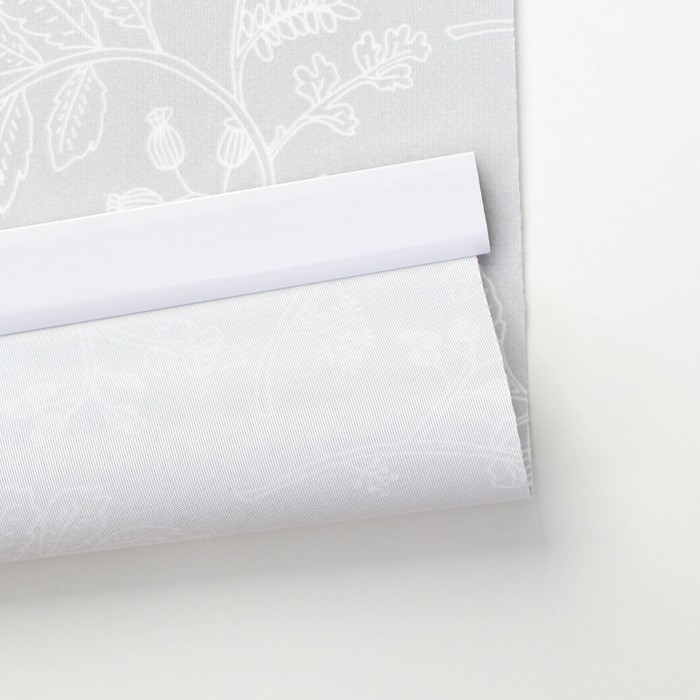 Штора рулонная &laquo;Цветенье&raquo;, 120&times;200 см (с учётом креплений 3,5 см), цвет серый