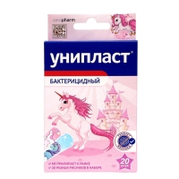 Лекопластырь Униплатс бактерицидный "Единорог", 20 шт Лекопластырь Униплатс бактерицидный "Единорог", 20 шт