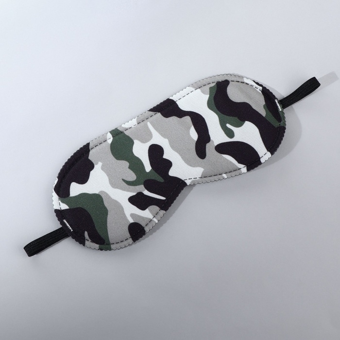 Маска для сна «Камуфляж» 20 × 8,5 см, резинка одинарная, разноцветная Маска для сна «Камуфляж» 20 × 8,5 см, резинка одинарная, разноцветная