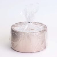 Свеча &laquo;Цилиндр&raquo; в подсвечнике из гипса, 11,5х11,5х6,5 см, шампань