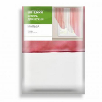 Комплект штор для кухни Witerra Мальва 280х150см, бордо, пэ100% Комплект штор для кухни Witerra Мальва 280х150см, бордо, пэ100%