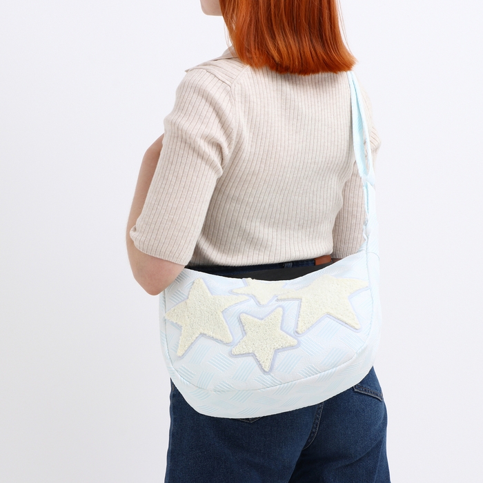 Сумка молодёжная на молнии, цвет голубой Сумка молодёжная на молнии, цвет голубой