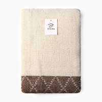 Плед Этель "Черный бордюр" 220*240 &plusmn; 3 см, 70% хлопок, 30% полиэстер