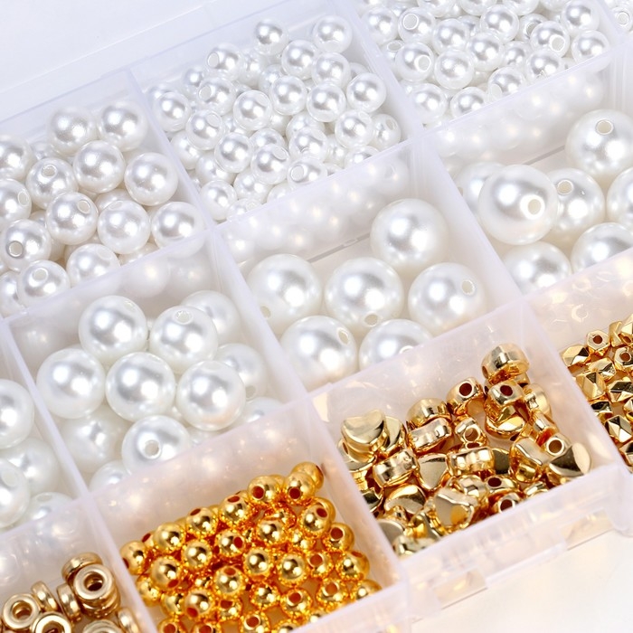 Набор для создания украшений «Жемчужные бусины», размер бусин: от 2 до 12 мм Набор для создания украшений «Жемчужные бусины», размер бусин: от 2 до 12 мм