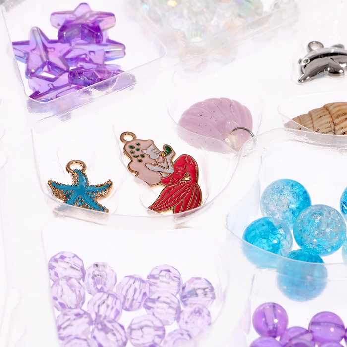 Набор для творчества &laquo;Создай украшение: Русалочка&raquo;, 12 видов бусин, 5 шармов