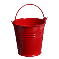 Декоративное ведёрко, металлическое, среднее, высота 8 см, диаметр 8 см, красный Декоративное ведёрко, металлическое, среднее, высота 8 см, диаметр 8 см, красный