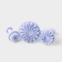 Набор плунжеров кондитерских Доляна &laquo;Герберы&raquo;, 3 шт: 5,5 см, 4 см, 2,5 см