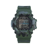 Часы наручные электронные SPORT, d-5 см, ремешок силикон 24.5 см, хаки