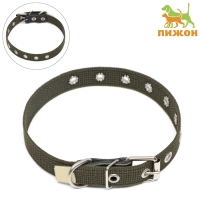 Ошейник брезентовый безразмерный однослойный, 52 х 2 см, ОШ 23-46 см, хаки Ошейник брезентовый безразмерный однослойный, 52 х 2 см, ОШ 23-46 см, хаки