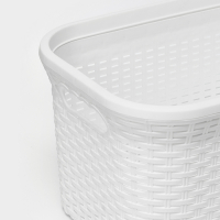 Корзина для глаженого белья &laquo;Ротанг&raquo;, 32 л, 50&times;31&times;25 см, цвет белый