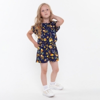 Комбинезон для девочки, цвет черный, рост 104 Комбинезон для девочки, цвет черный, рост 104