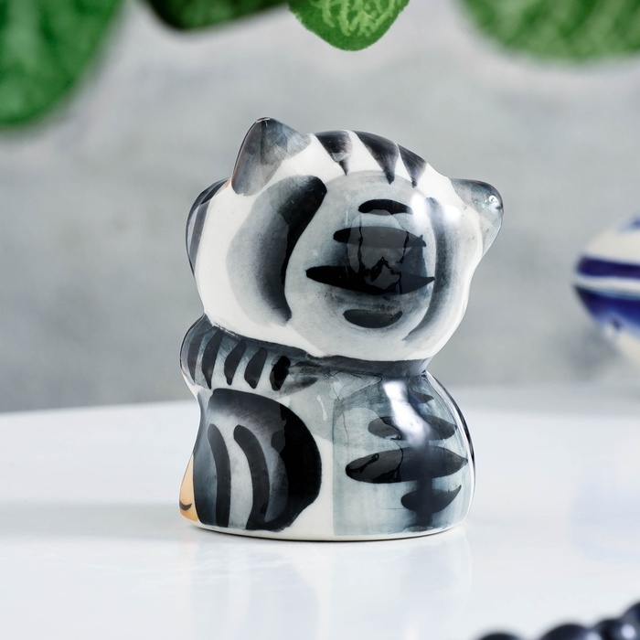 Сувенир "Кот Ласка", гжель, цвет