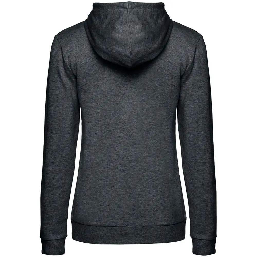 Толстовка с капюшоном женская Hoodie, серый меланж (антрацит), размер M