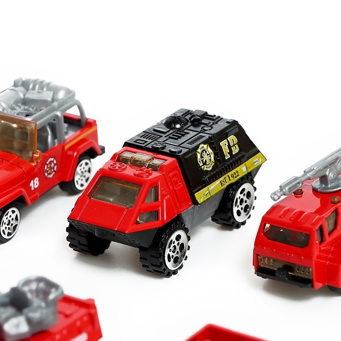 Набор металлических машин &laquo;Пожарная служба&raquo;, в наборе 15 шт