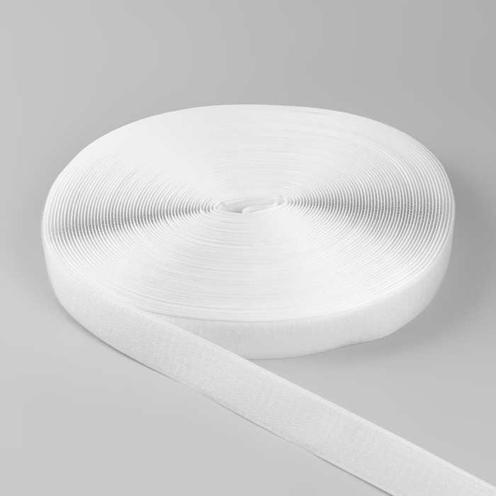 Липучка, 30 мм × 25 ± 1 м, цвет белый Липучка, 30 мм × 25 ± 1 м, цвет белый