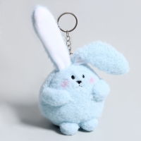 Мягкая игрушка «Зайка» на брелоке, 8 см, цвет голубой Мягкая игрушка «Зайка» на брелоке, 8 см, цвет голубой
