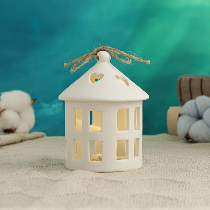 Фигура с подсветкой Фигура с подсветкой "Домик с сердечками" 7,5х7,5х10,5см