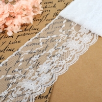 Кружево капроновое, 90 мм &times; 3 &plusmn; 0,5 м, цвет белый