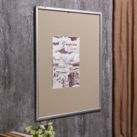 Фоторамка сосна с19 серебро 50х60 см (пластиковый экран) Фоторамка сосна с19 серебро 50х60 см (пластиковый экран)