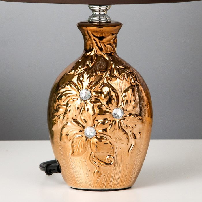 Лампа настольная с абажуром Е14 "Цветение" 33х20х16 см