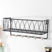 Крючки декоративные металл "Сеть" чёрный 15,5х12х35 см Крючки декоративные металл "Сеть" чёрный 15,5х12х35 см