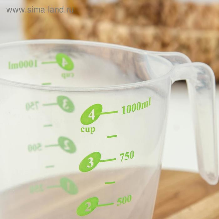 Стакан мерный &laquo;Колор&raquo;, 1000 мл, 17&times;11,5&times;14 см, цвет МИКС