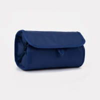 Косметичка, 4 отдела на молниях, цвет синий