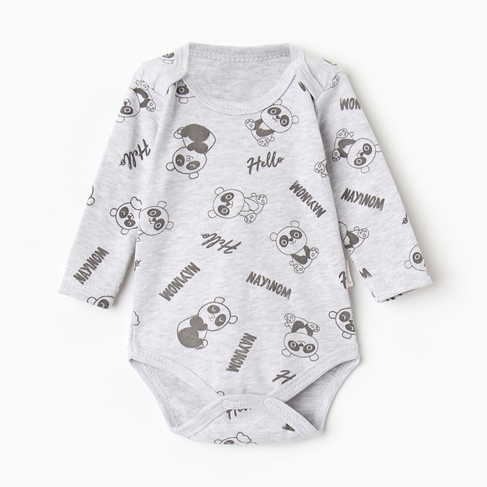 Боди детский, цвет тёмно-серый, рост 74 см Боди детский, цвет тёмно-серый, рост 74 см