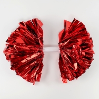 Помпон 1шт, цвет красный, фольга Помпон 1шт, цвет красный, фольга