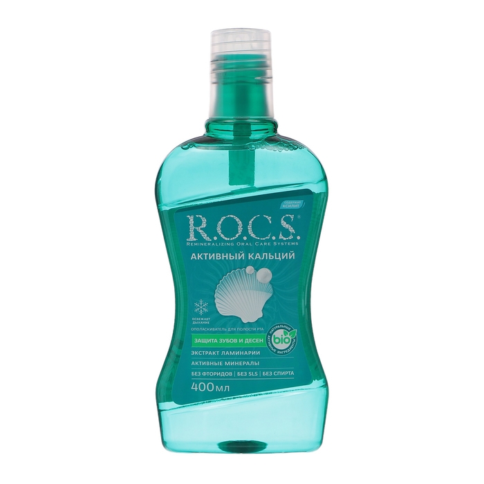 Ополаскиватель ROCS для полости рта. Ополаскиватель ROCS для полости рта. "Активный кальций, 400 мл