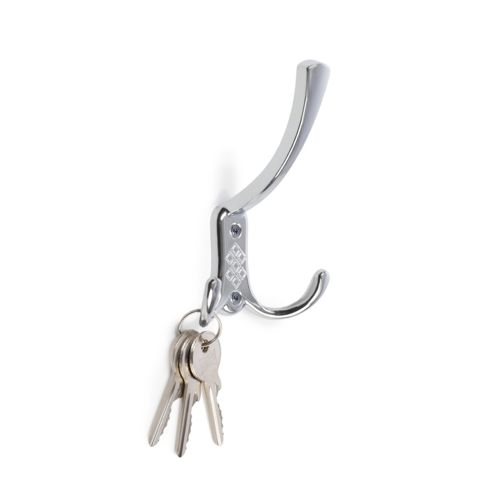 Крючок мебельный ТУНДРА TKT003 LIGHT, трехрожковый, хром Крючок мебельный ТУНДРА TKT003 LIGHT, трехрожковый, хром