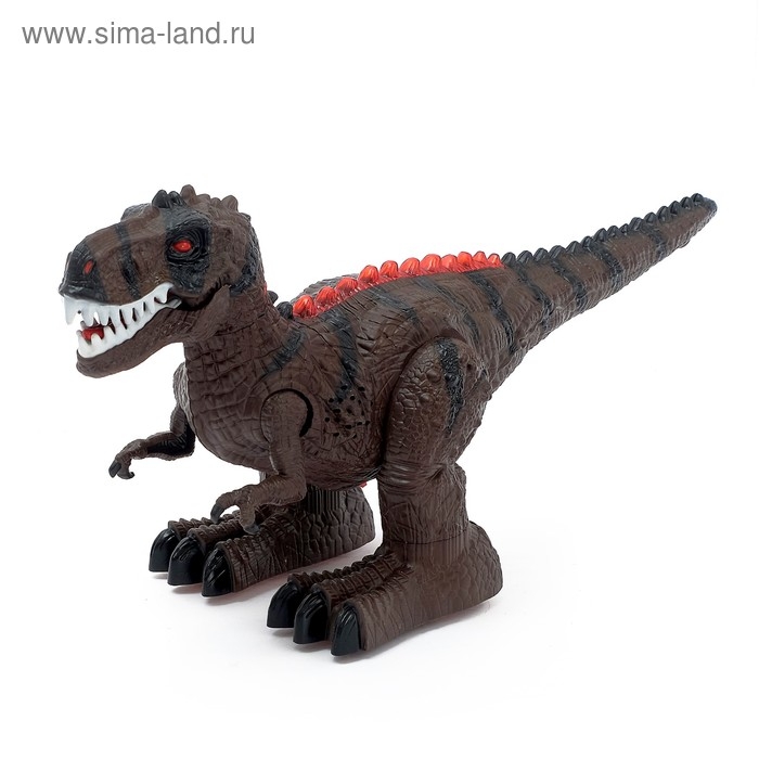 Динозавр радиоуправляемый T-REX, двигает головой, работает от аккумулятора, свет и звук, МИКС Динозавр радиоуправляемый T-REX, двигает головой, работает от аккумулятора, свет и звук, МИКС