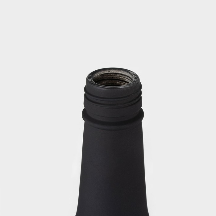 Бутылка стеклянная для соуса и масла &laquo;Золотая листва&raquo;, 750 мл, цвет чёрный