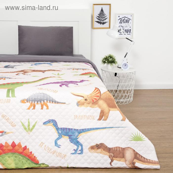Покрывало детское Этель 1,5 сп &laquo;Динозавры&raquo;, 145х210 см, микрофибра