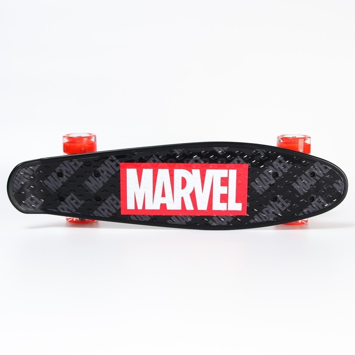 Пенниборд Marvel 56 х 16 см, колёса световые PU 60х45 мм, ABEC 7, цвет красный Пенниборд Marvel 56 х 16 см, колёса световые PU 60х45 мм, ABEC 7, цвет красный