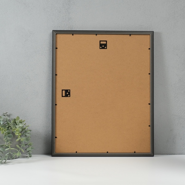 Фоторамка пластик  "Gloria" 40x50 с паспарту 30х40 см, чёрный