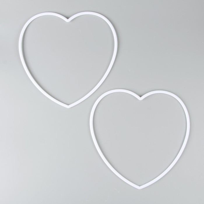 Основа для изготовления ловца снов &laquo;Сердце&raquo;, набор 2 шт., размер 1 шт. &mdash; 30 &times; 30 &times; 0,73 см