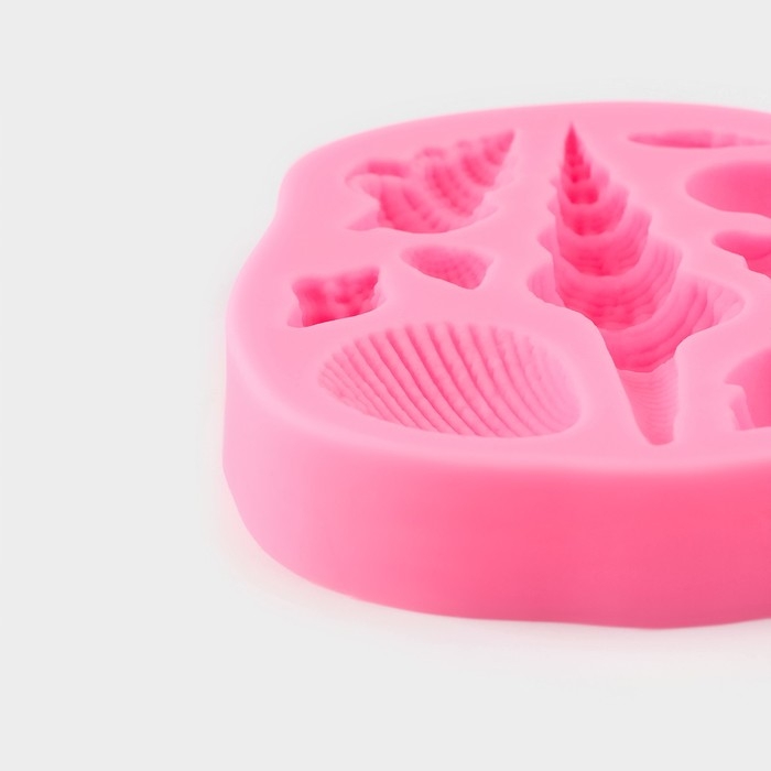 Молд Доляна &laquo;Большие ракушки&raquo;, силикон, 9,4&times;7,5&times;1,5 см, цвет МИКС