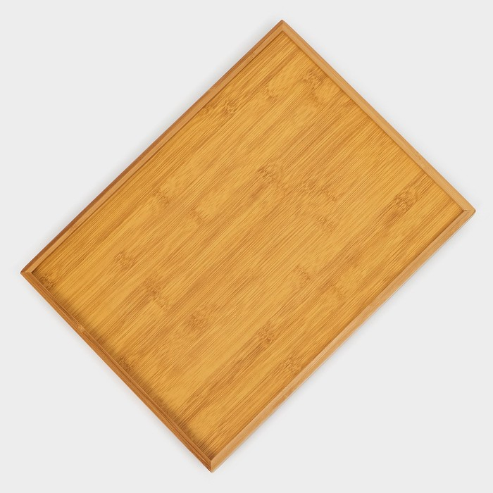 Поднос с ручками Доляна Striata, 41&times;28&times;5 см, бамбук