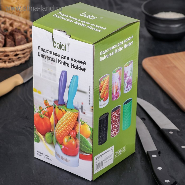 Подставка для ножей с наполнителем &laquo;Нежность&raquo;, 22&times;11 см, цвет голубой