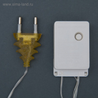 Гирлянда &laquo;Нить&raquo; 4 м с насадками &laquo;Фонарик&raquo;, IP20, прозрачная нить, 20 LED, свечение тёплое белое, 8 режимов, 220 В