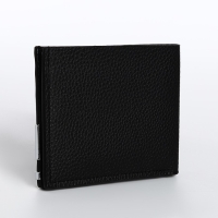 Портмоне мужское без застёжки, отдел для карт, для купюр, цвет чёрный